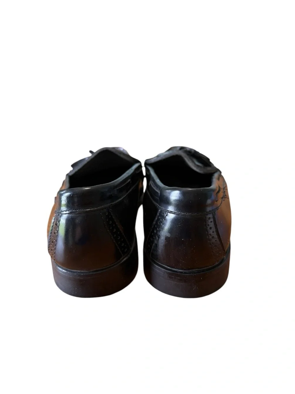 G.H. Bass Vintage Weejuns Tassel Kiltie Loafers Mens Size 9.5D Black Leather USA
